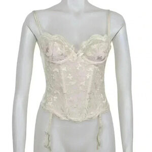 Vintage Victoria's Secret Gold Label Bustier Corset Lace Lingerie 34B